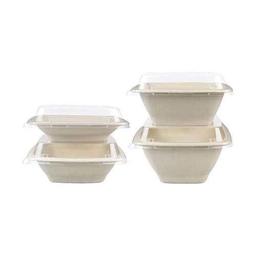 42 Oz Hot food disposable biodegradable bowls and lids